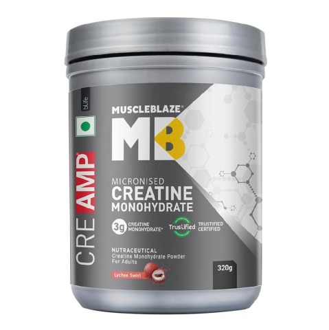 7 - MuscleBlaze Creatine Monohydrate CreAMP,  Lychee Swirl  0.71 lb 