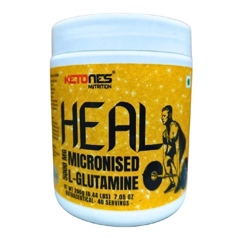 1 - Ketones Heal 5000mg Micronized L-Glutamine,  0.44 lb  Unflavoured 