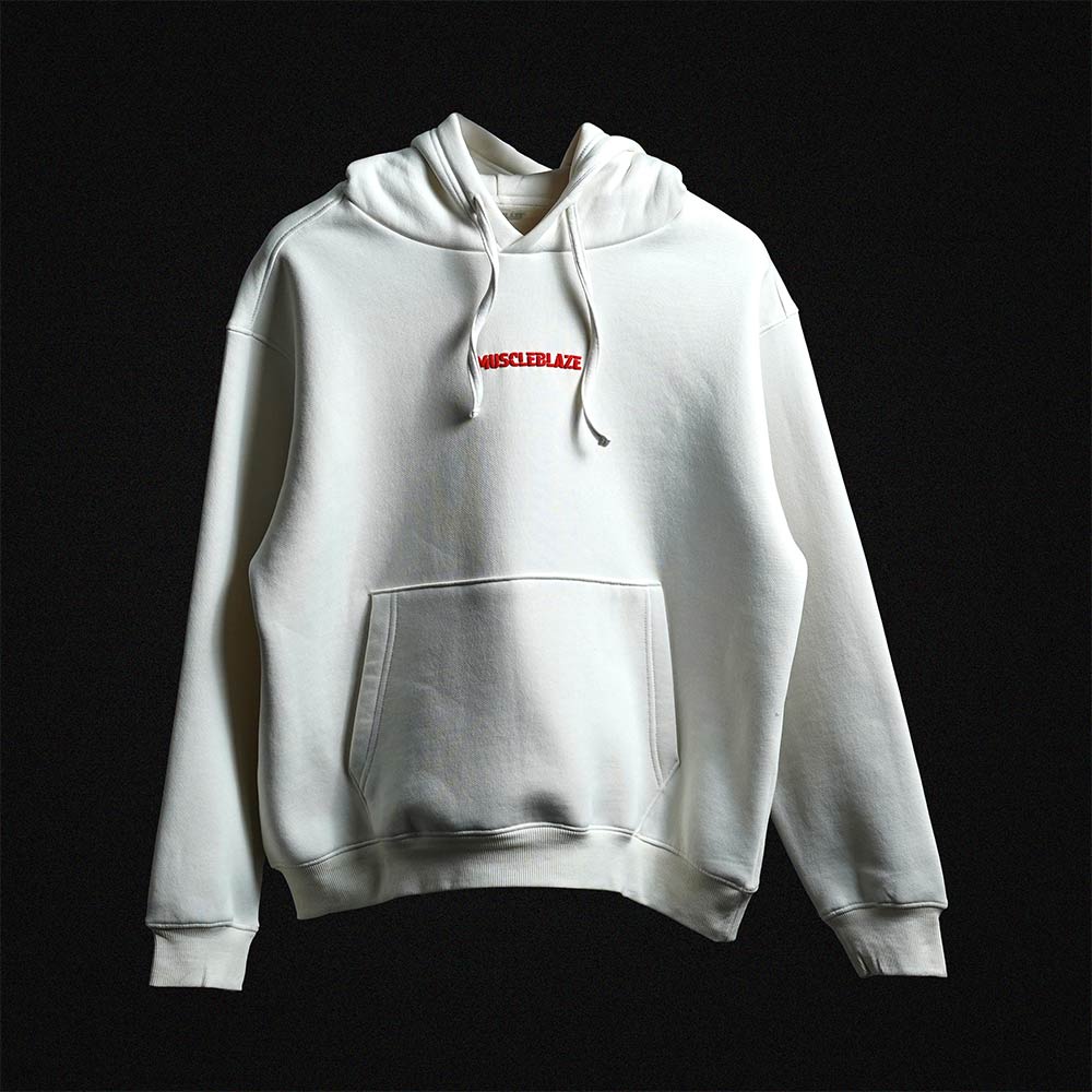 2 - MuscleBlaze Z-League Hoodie,  Medium  White
