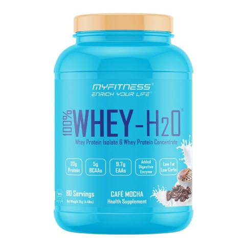 1 - Myfitness 100% WHEY-H2O,  4.4 lb  Cafe Mocha 