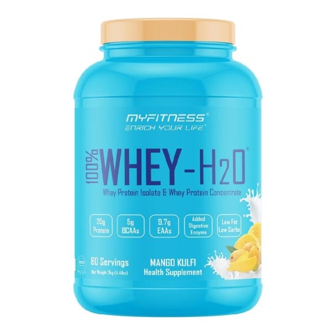 1 - Myfitness 100% WHEY-H2O Protein Isolate,  4.4 lb  Mango Kulfi 