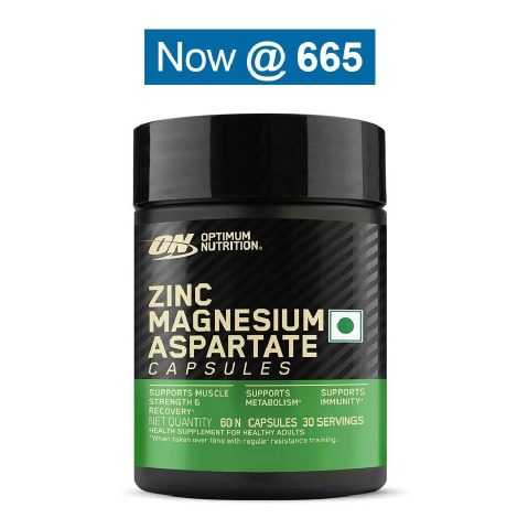 ON (Optimum Nutrition) Zinc Magnesium Aspartate (ZMA),  60 capsules 