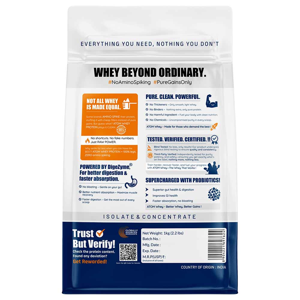 2 - AS-IT-IS Nutrition ATOM Whey Protein with Enzymes,  2.2 lb  Choco Hazel Fusion 