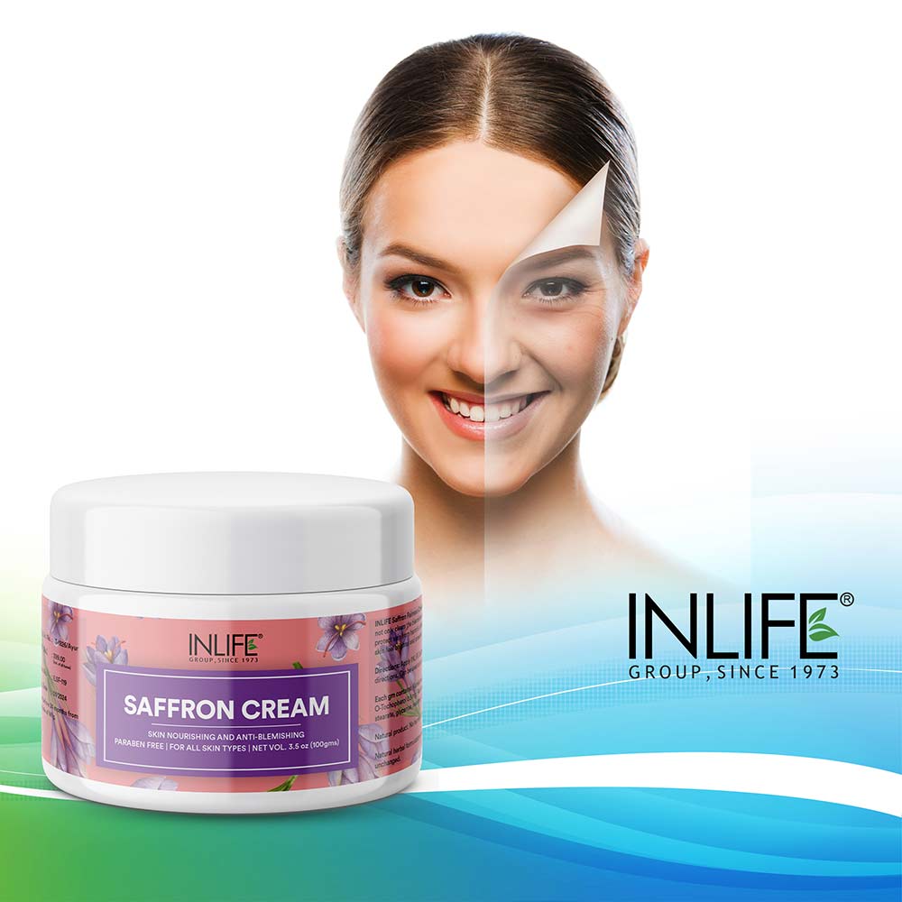 7 - INLIFE Saffron Cream,  100 g  for All Skin Types 