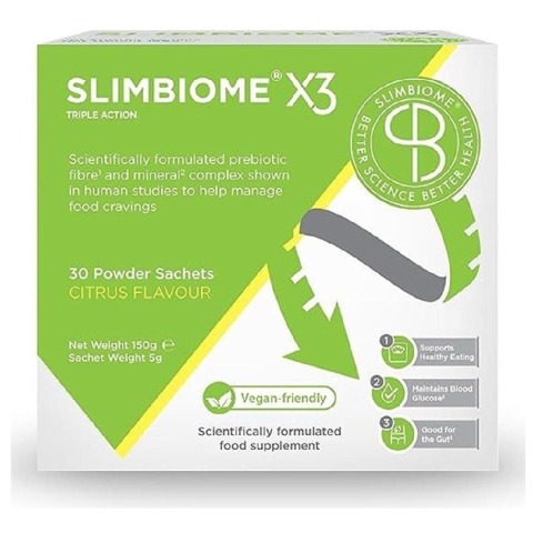 1 - Slimbiome X3 Triple Action,  30 sachets/pack  Citrus 