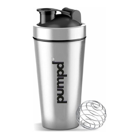 1 - Pumpd Steel Shaker,  Silver  750 ml 