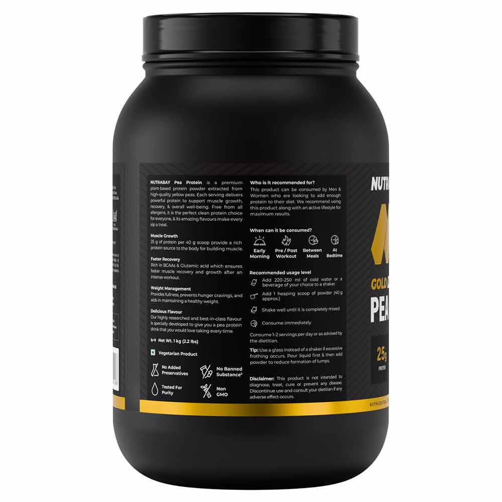 8 - Nutrabay Gold Pea Protein,  2.2 lb  French Vanilla 