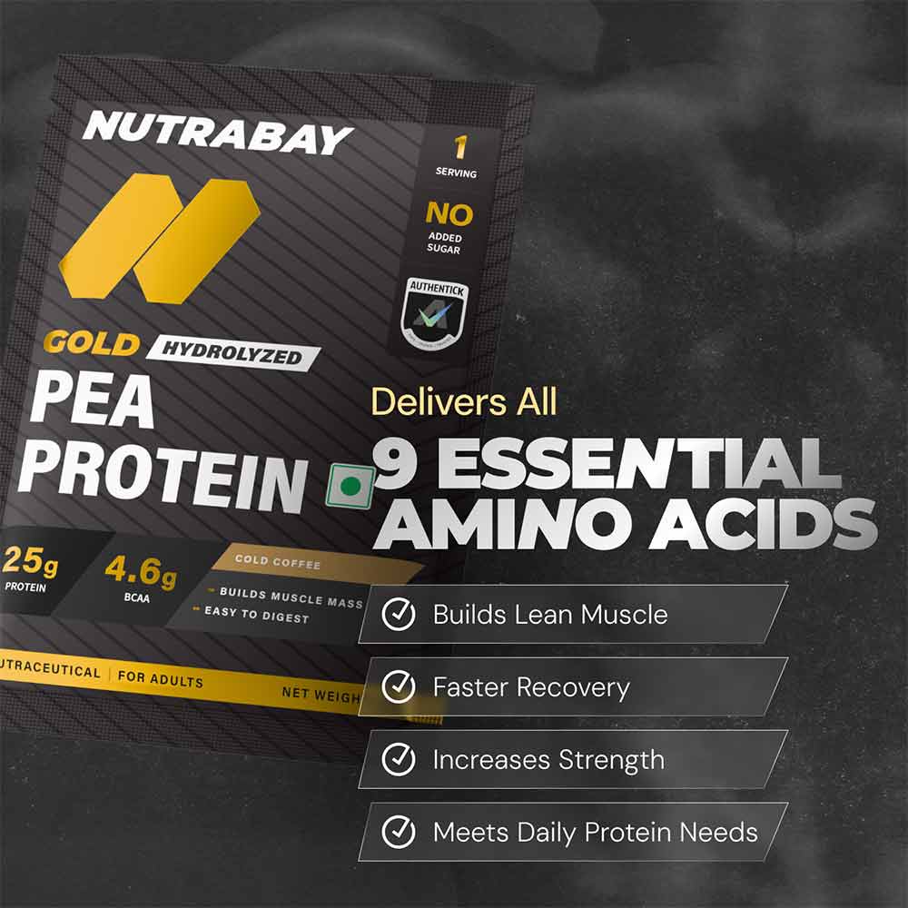 3 - Nutrabay Gold Pea Protein,  0.09 lb  Cold Coffee (Single Serve) 