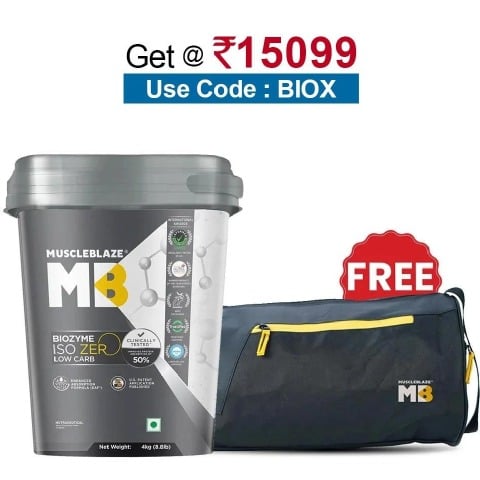 MuscleBlaze Biozyme Iso-Zero, 8.8 lb Low Carb Ice Cream Chocolate