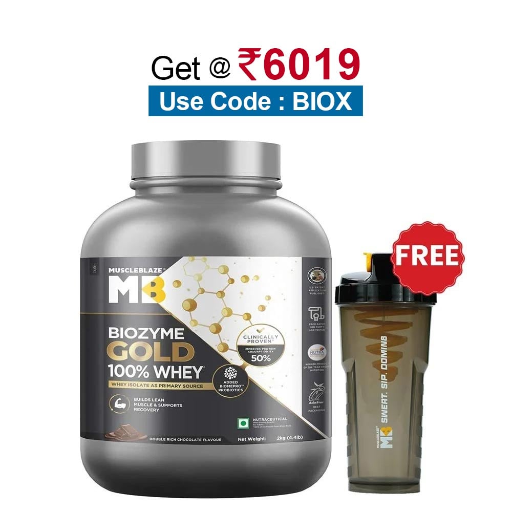 MuscleBlaze Biozyme Gold 100% Whey,  4.4 lb  Double Rich Chocolate 