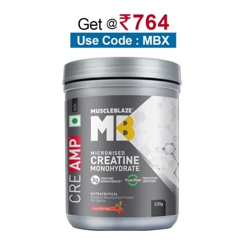 MuscleBlaze Creatine Monohydrate CreAMP,  Juicy Berries  0.71 lb 