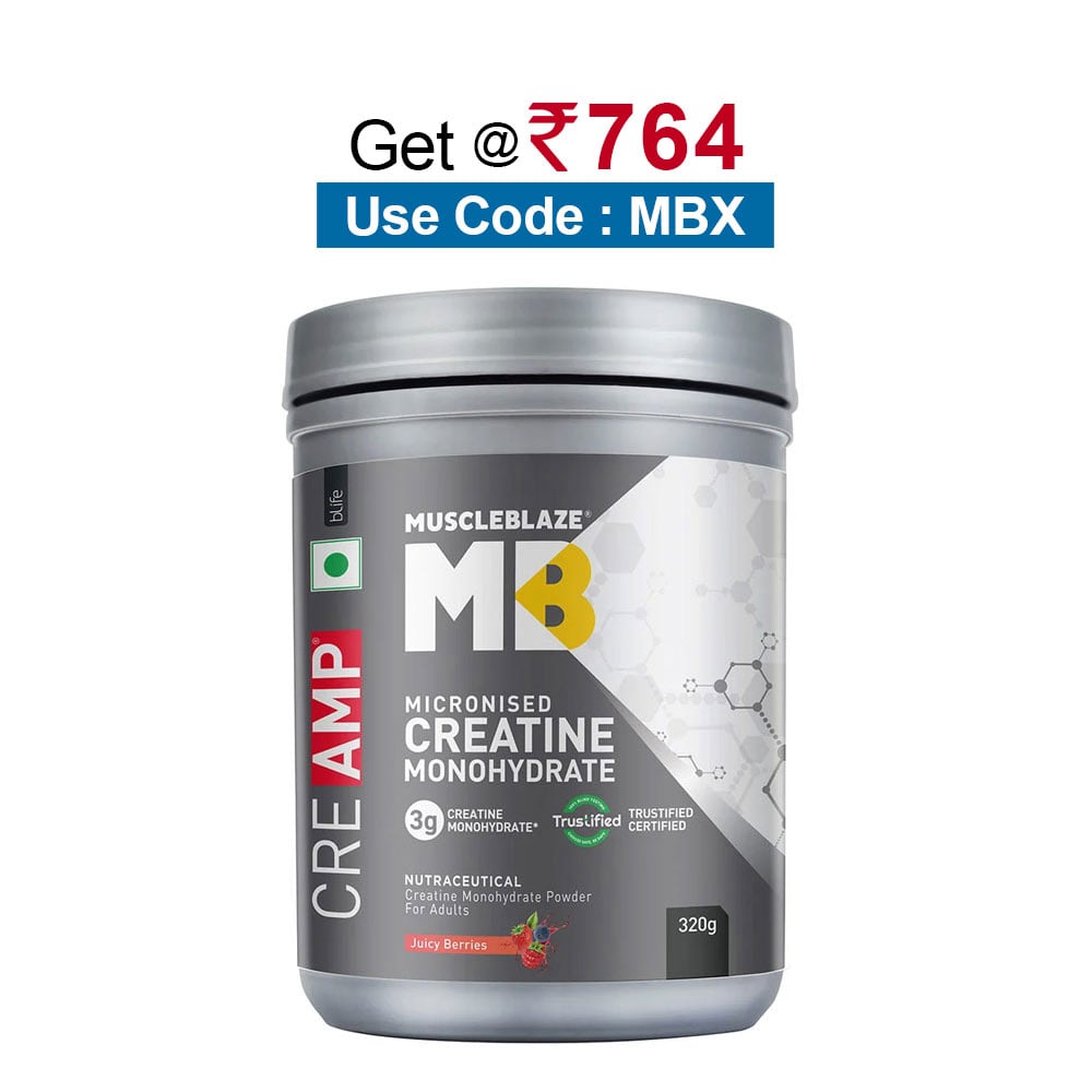 MuscleBlaze Creatine Monohydrate CreAMP,  Juicy Berries  0.71 lb 