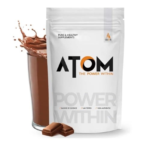 1 - AS-IT-IS Nutrition ATOM Beginners Whey Protein,  2.2 lb  Double Rich Chocolate 