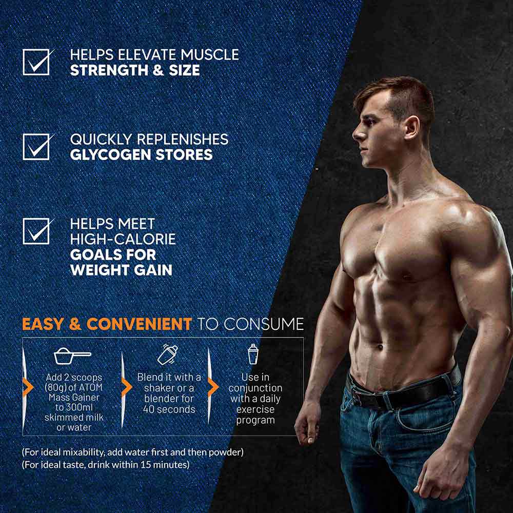 8 - AS-IT-IS Nutrition ATOM PWR Mass Gainer,  8.8 lb  Double Rich Chocolate 