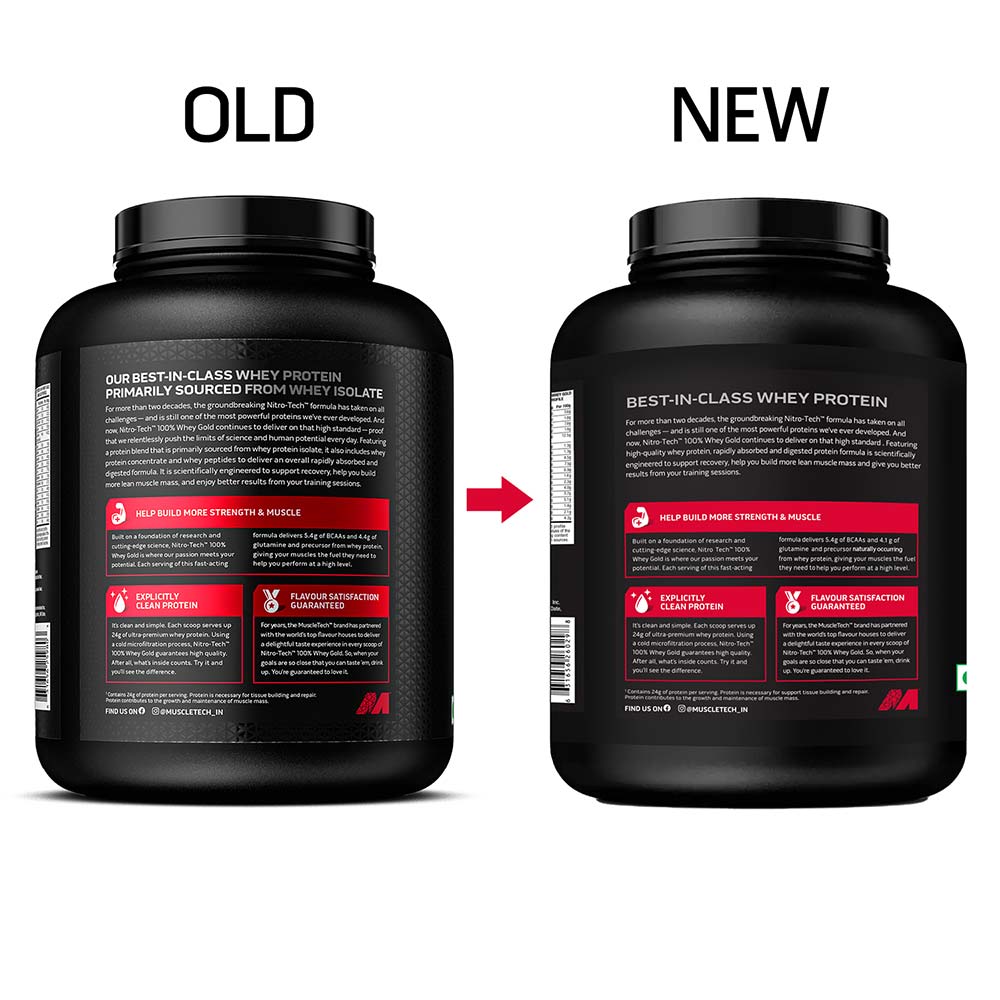 3 - MuscleTech Nitrotech 100% Whey Gold,  4 lb  Cookies and Cream 