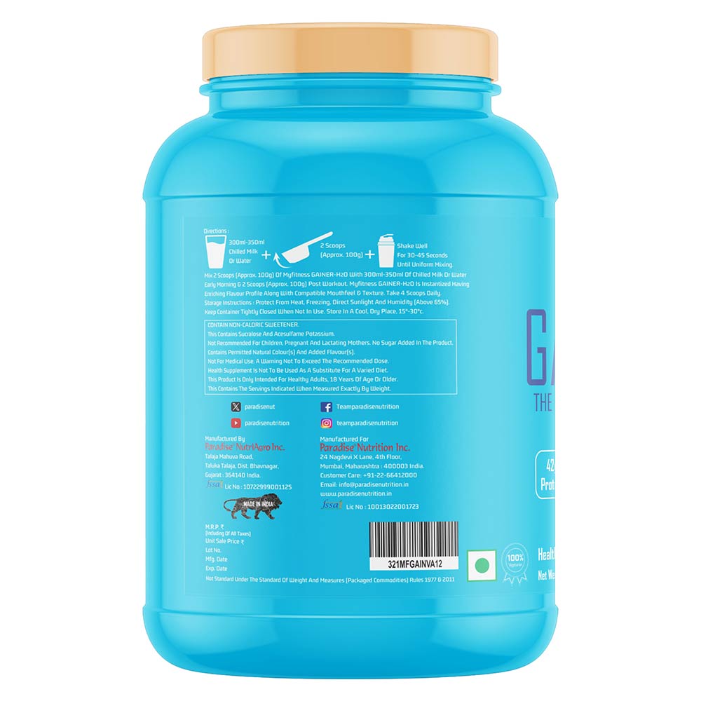 3 - Myfitness Gainer-H2O,  5.29 lb  Vanilla Milkshake 