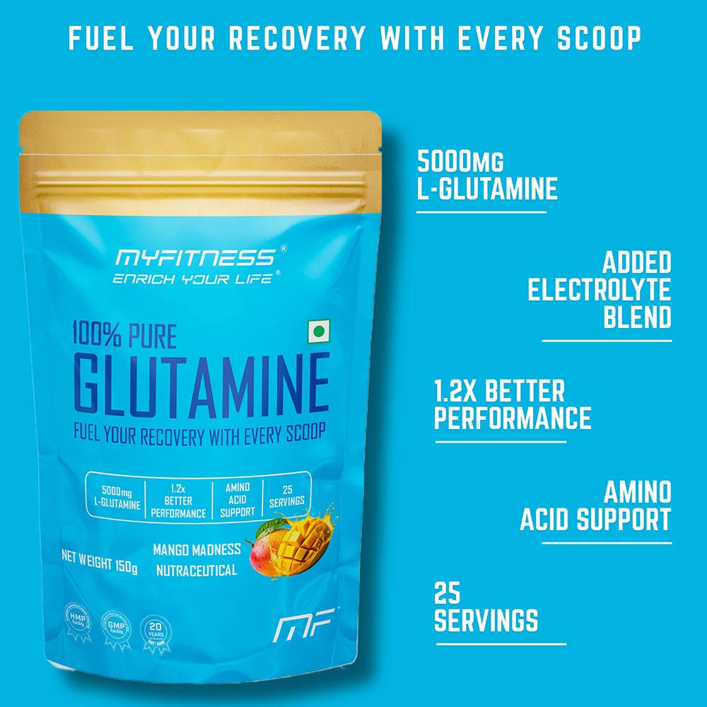 1 - Myfitness 100% Pure Glutamine,  0.33 lb  Blackberry 