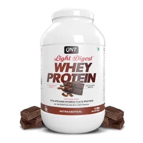1 - QNT Light Digest Whey Protein,  4.4 lb  Belgian Chocolate 