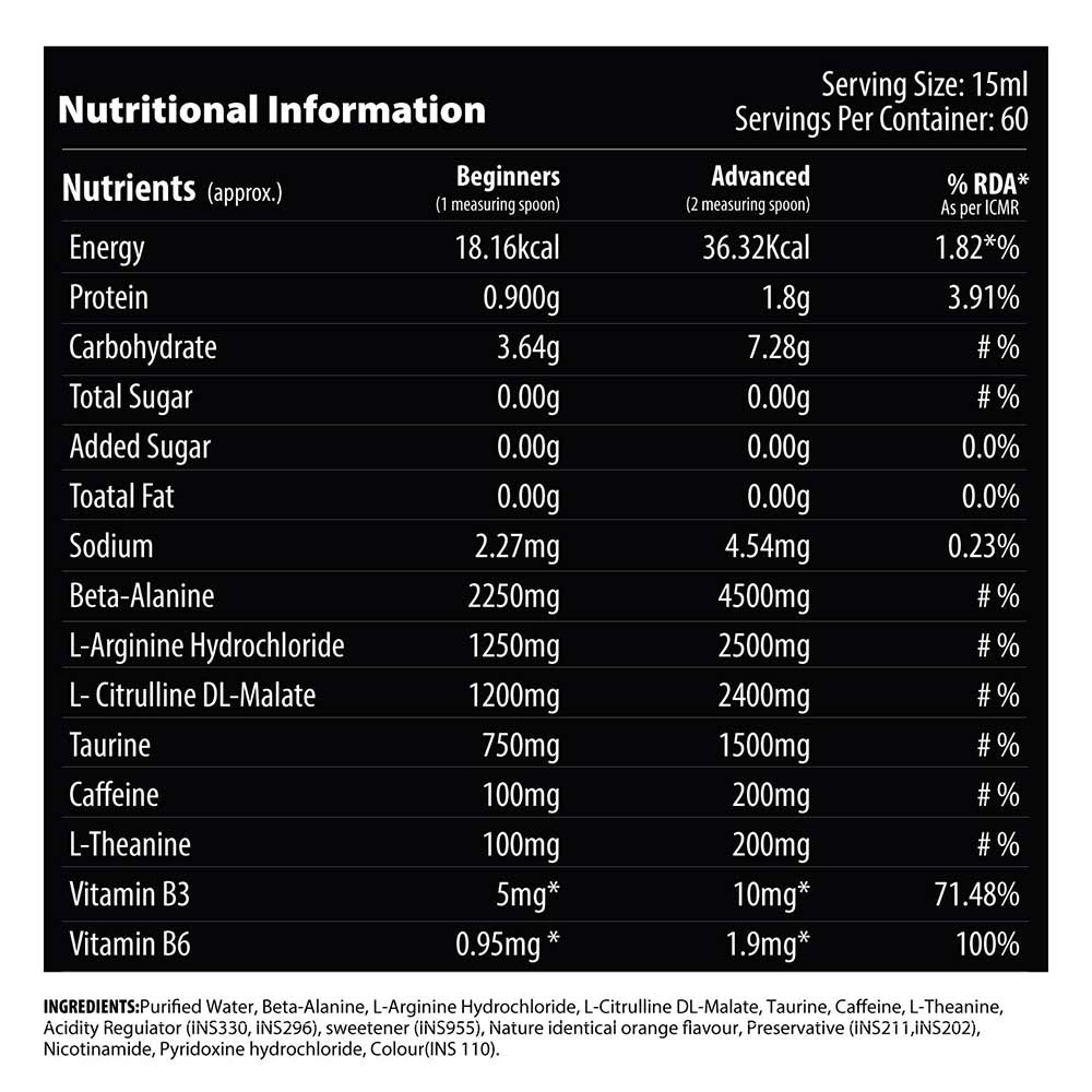 3 - QNT Pump Extra Concentrated Liquid Pre- Workout,  900 ml  Navel Orange 