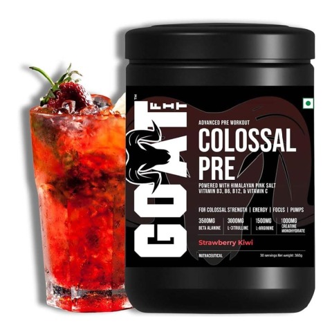 1 - G.O.A.T Fit Colossal Pre Advanced Pre Workout,  0.79 lb  Strawberry Kiwi 