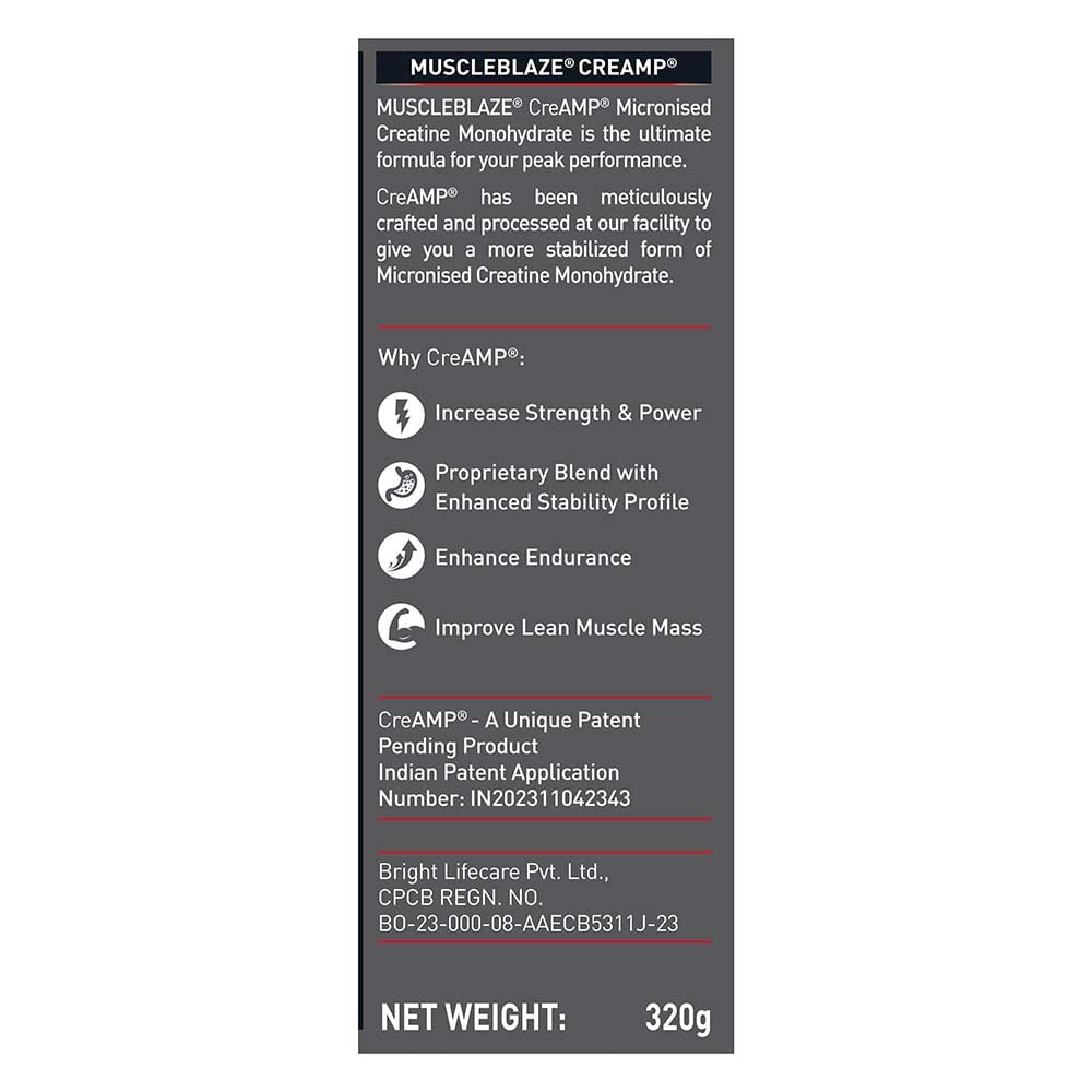 1 - MuscleBlaze Creatine Monohydrate CreAMP, Citrus Blast 0.70 lb