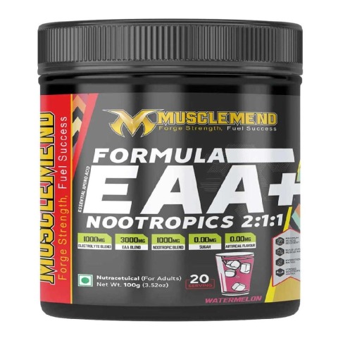 1 - Musclemend Formula EAA + Nootropics 2:1:1,  Watermelon  0.22 lb  20 Servings 