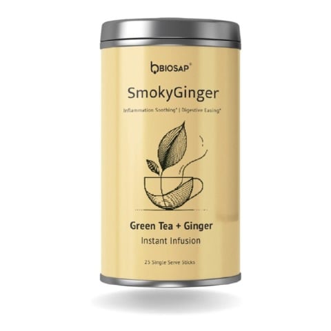 1 - BIOSAP Smoky Ginger,  25 Stick(s)  Green Tea + Ginger 