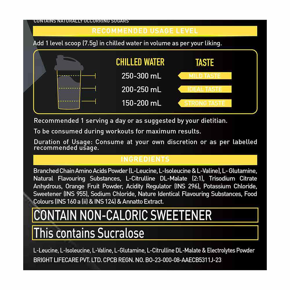 6 - MuscleBlaze BCAA Gold 8:1:1, 0.99 lb 30 Servings Green Apple