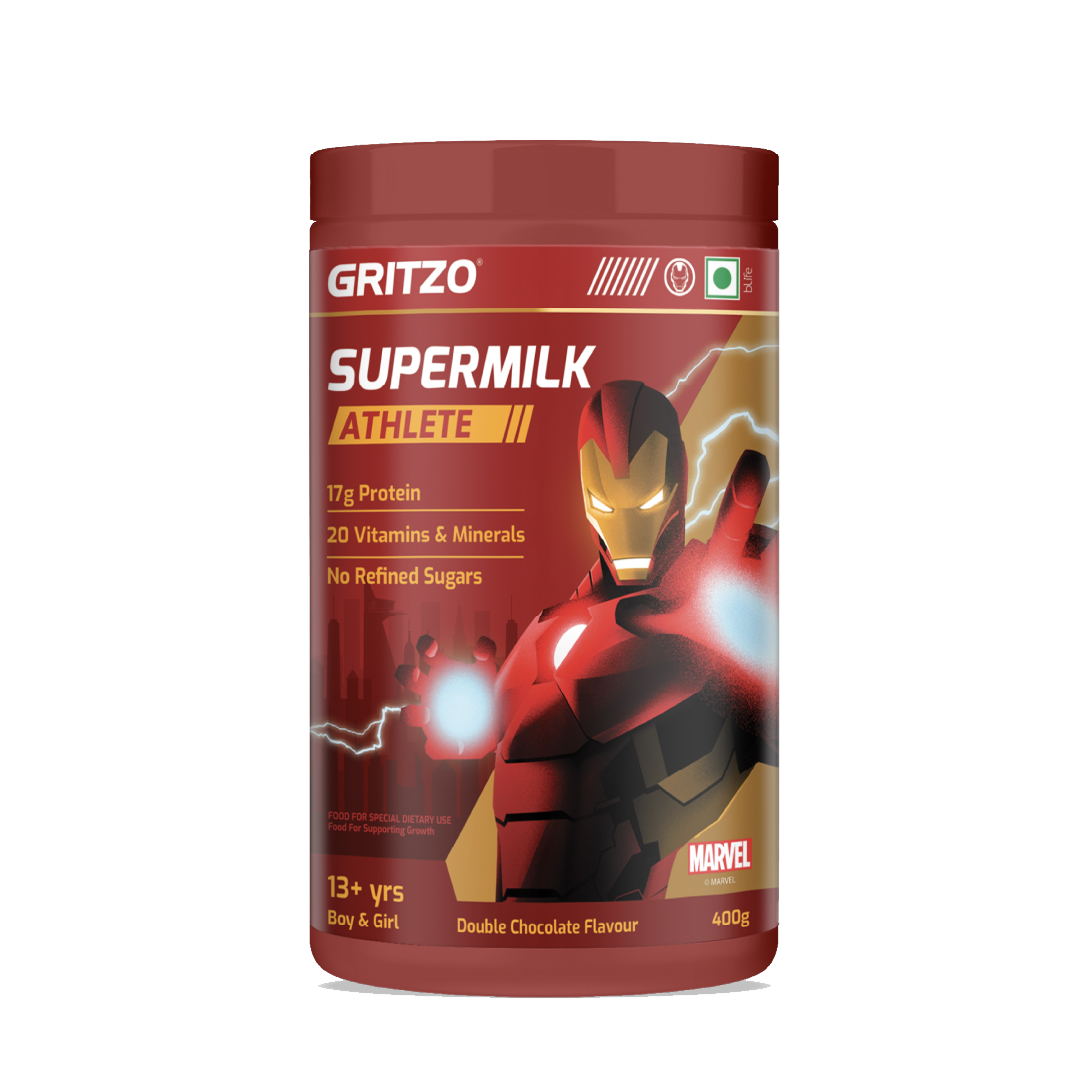 2 - Supermilk Athlete 13+ Years, 400 g Double Chocolate (Iron Man) 13+ Yrs Boy/Girl