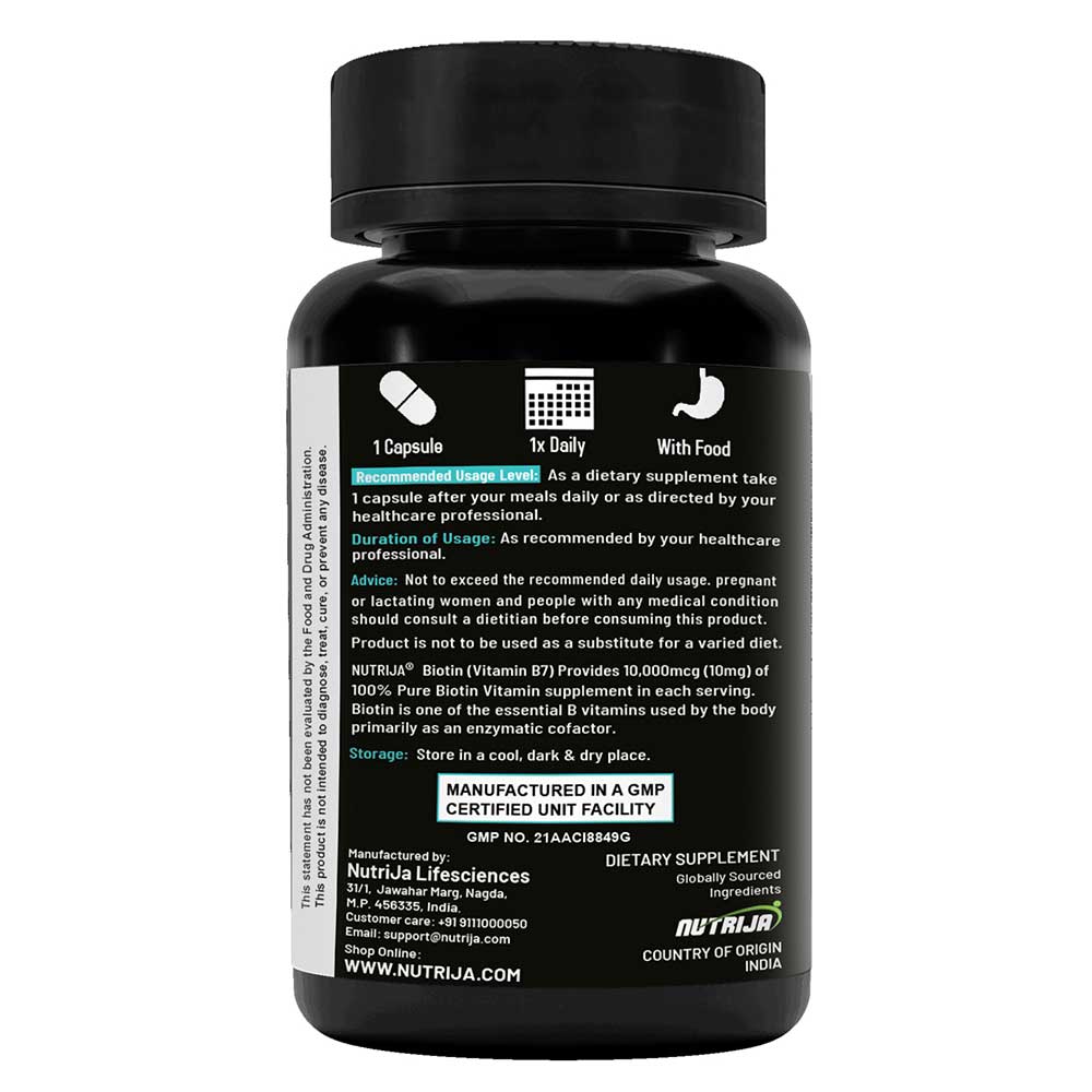 2 - NutriJa Biotin 10000mcg,  60 capsules  Unflavoured 