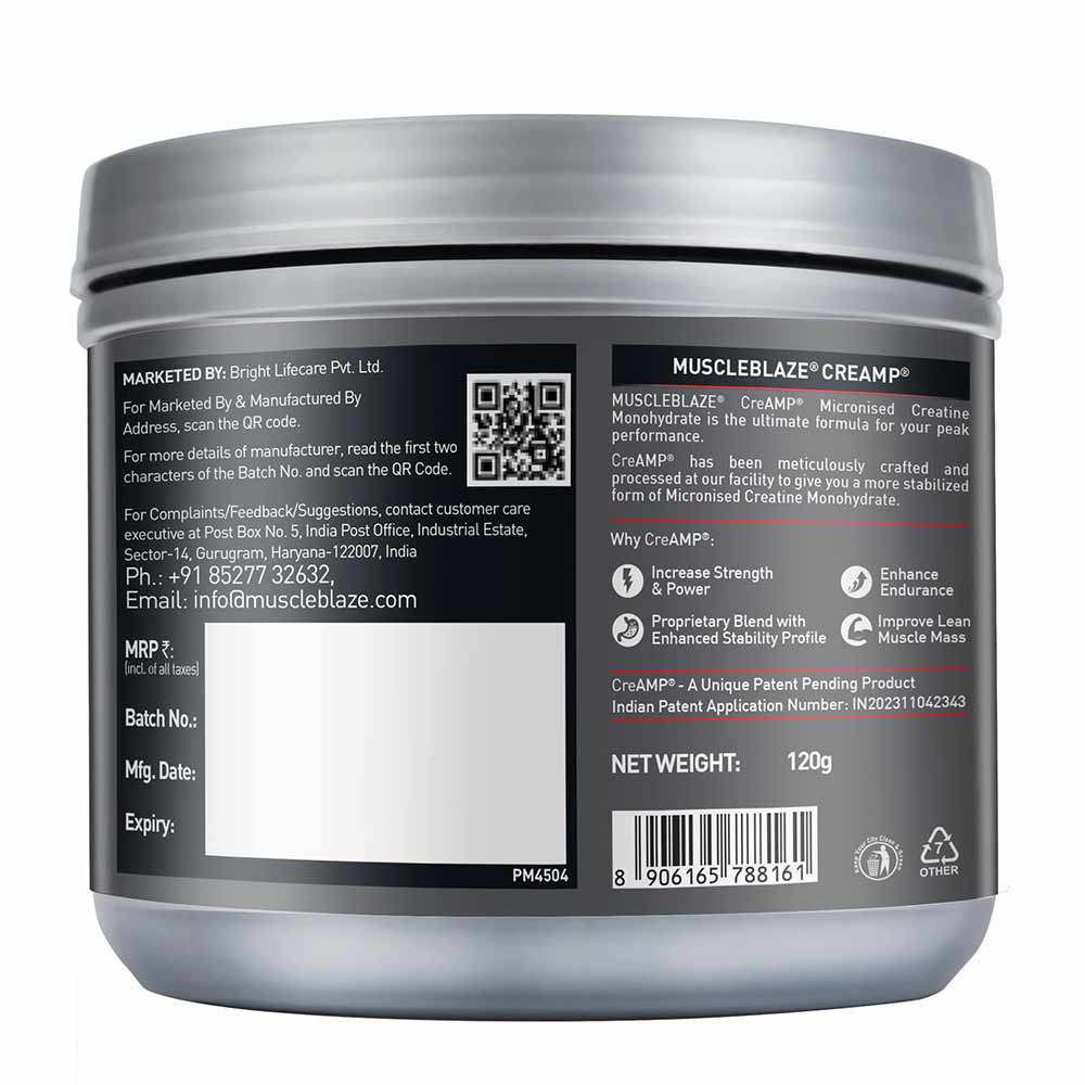 3 - MuscleBlaze Creatine Monohydrate CreAMP,  Watermelon Kool Aid  0.26 lb 