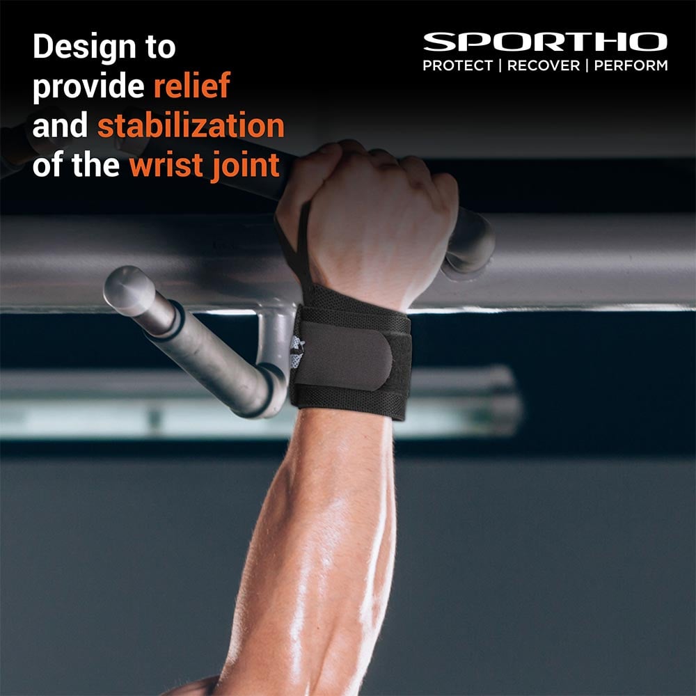 3 - Nivia Wrist Support with Thumb Loop & Adjustable Velcro Strap,  Black/Grey  Free Size 