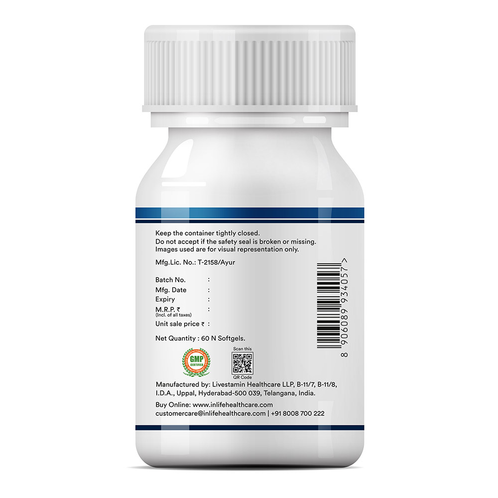 8 - INLIFE Pure Himalayan Shilajit Resin,  60 softgels 