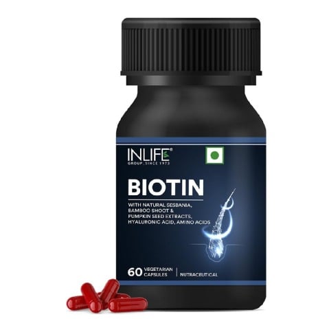 1 - INLIFE Biotin,  60 veggie capsule(s)  Unflavoured 