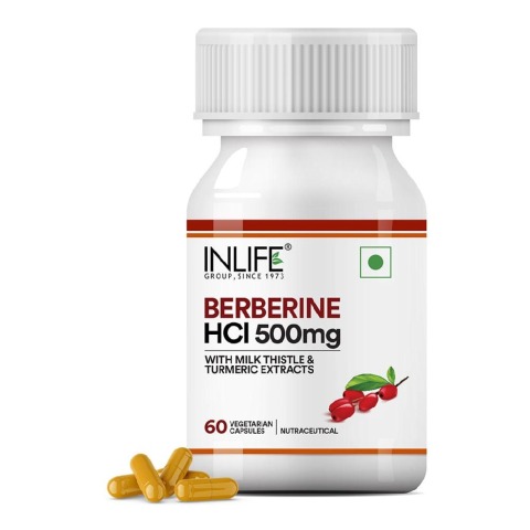 1 - INLIFE Berberine HCL 500mg,  60 veggie capsule(s) 
