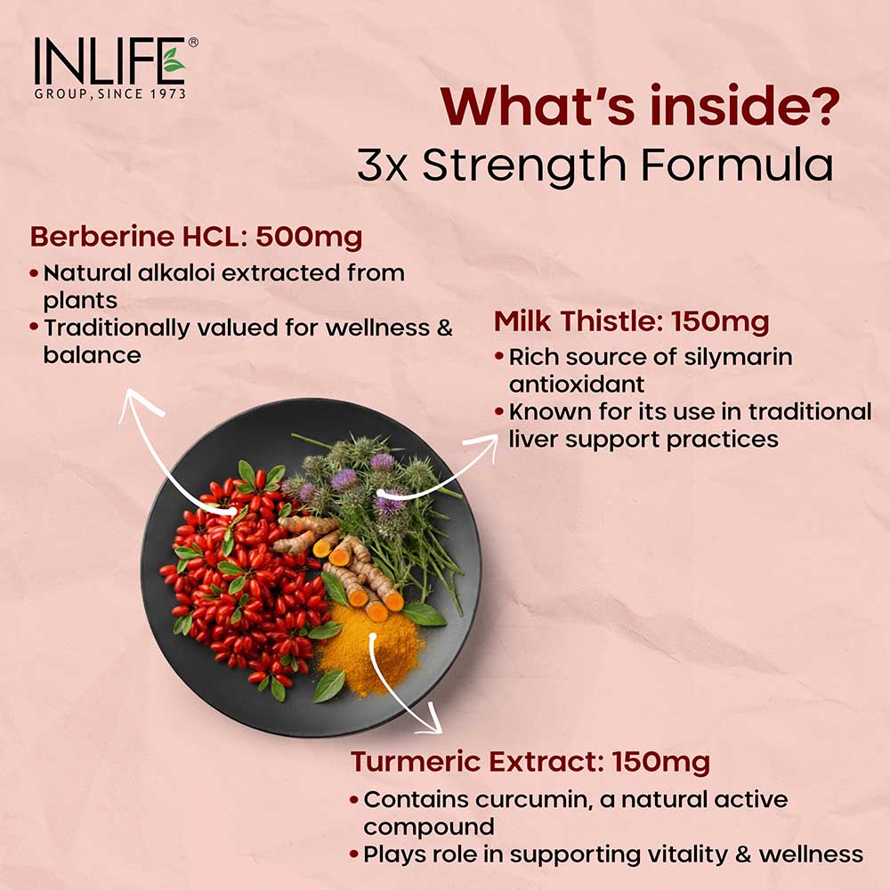 8 - INLIFE Berberine HCL 500mg,  60 veggie capsule(s) 