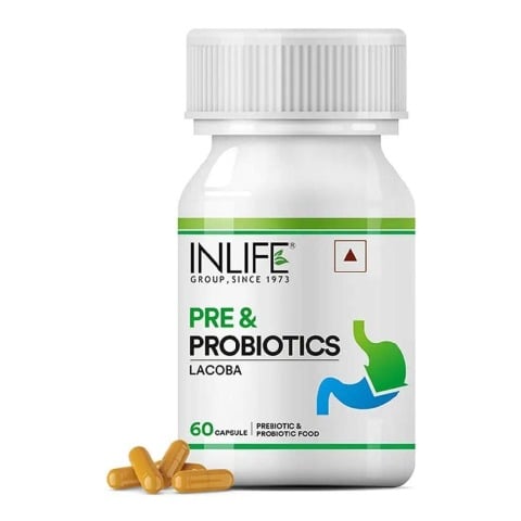 1 - INLIFE Pre & Probiotics,  60 capsules  Unflavoured 