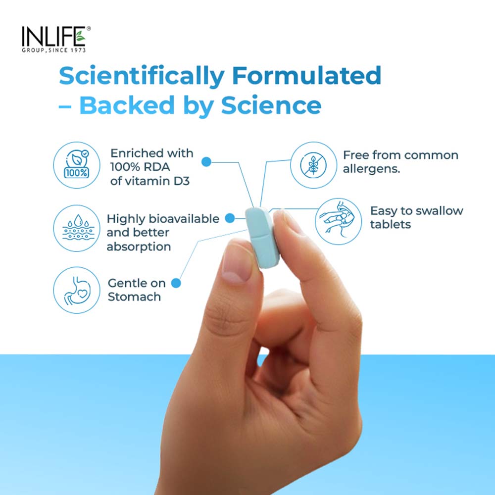 4 - INLIFE Calcium+VD3,  Unflavoured  60 tablet(s) 