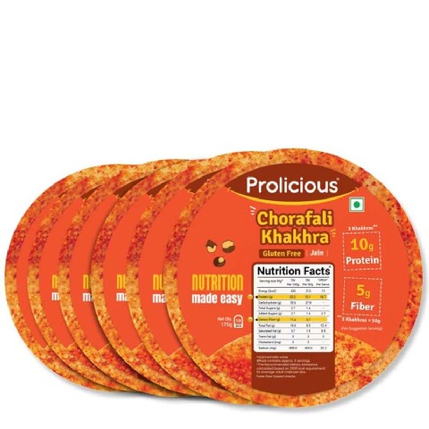 10-(1 - Prolicious Khakhra,  Chorafali (Pack of 6)  170 g 