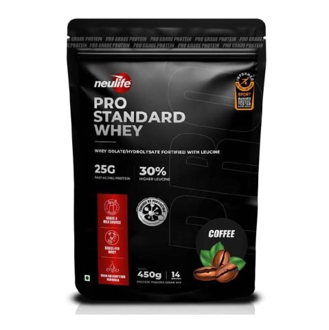 1 - Neulife Pro Standard Whey,  0.99 lb  Coffee 
