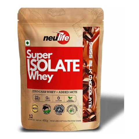 1 - Neulife Super Isolate Whey,  0.99 lb  Swiss Milk Chocolate 