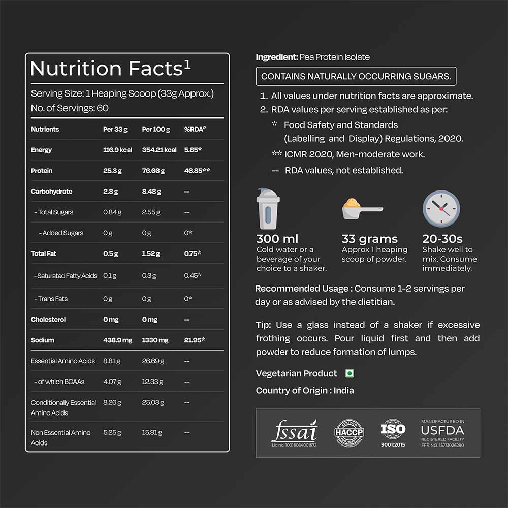 5 - Nutrabay Pure Pea Protein Isolate,  4.4 lb  Unflavoured 