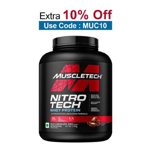 MuscleTech NitroTech Whey Protein,  4 lb  Milk Chocolate - India 