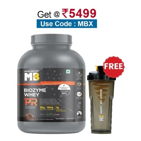 MuscleBlaze Biozyme Whey PR, 4.4 lb Molten Chocolate Cake