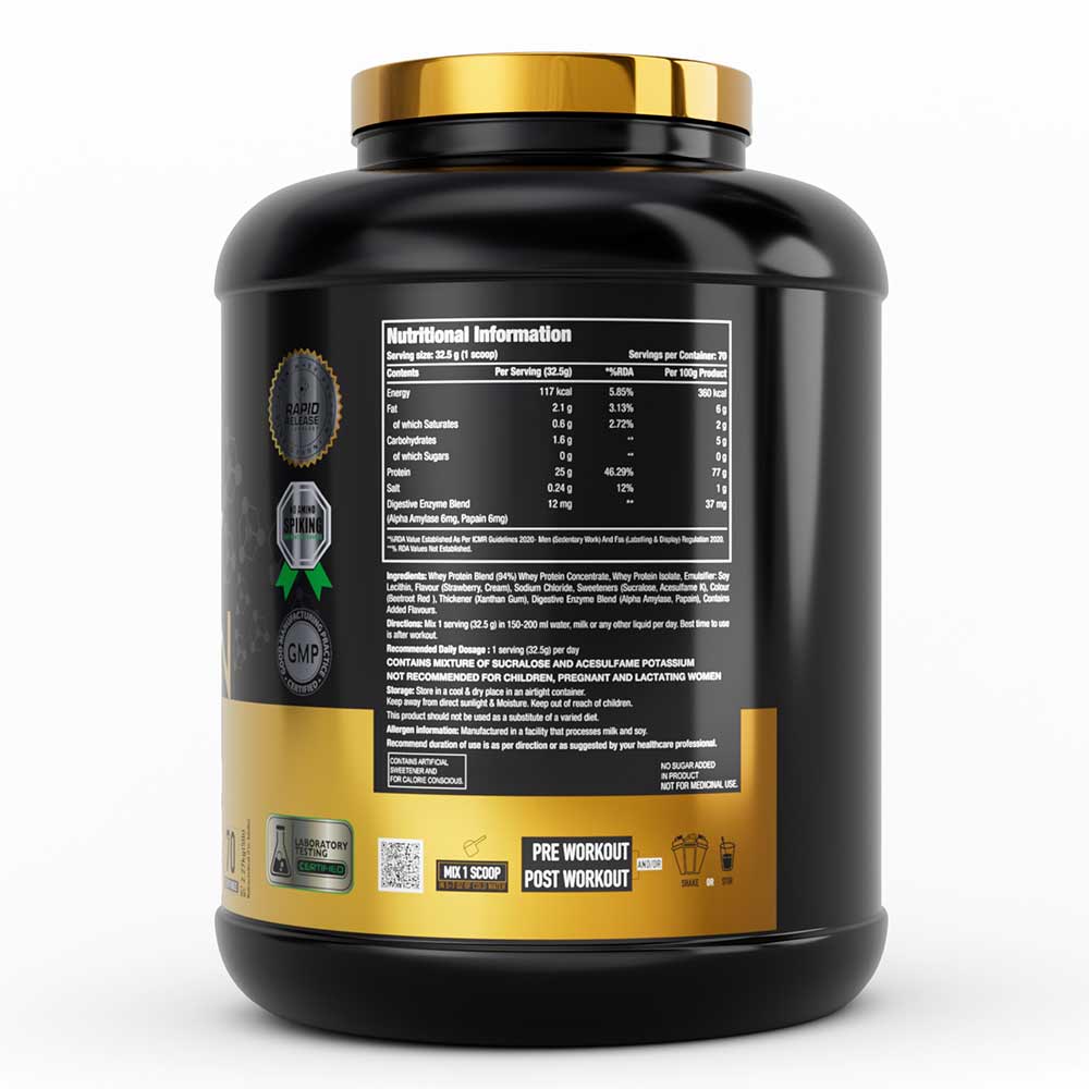 6 - One Science 100% Premium Whey Protein,  5 lb  Strawberry White Chocolate - with Free 150g Creatine 