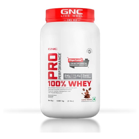1 - GNC Pro Performance 100% Whey Protein,  2 lb  Cafe Mocha 