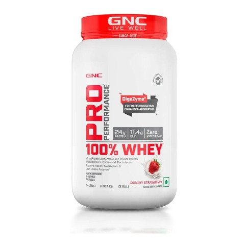 1 - GNC Pro Performance 100% Whey Protein,  2 lb  Creamy Strawberry 
