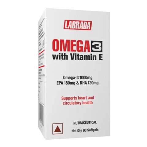 1 - Labrada Omega 3 with Vitamin E,  90 softgels 