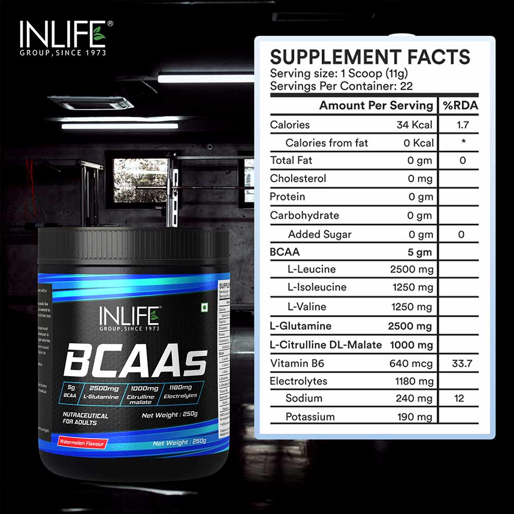 7 - INLIFE BCAAs,  0.55 lb  19 Servings  Watermelon 