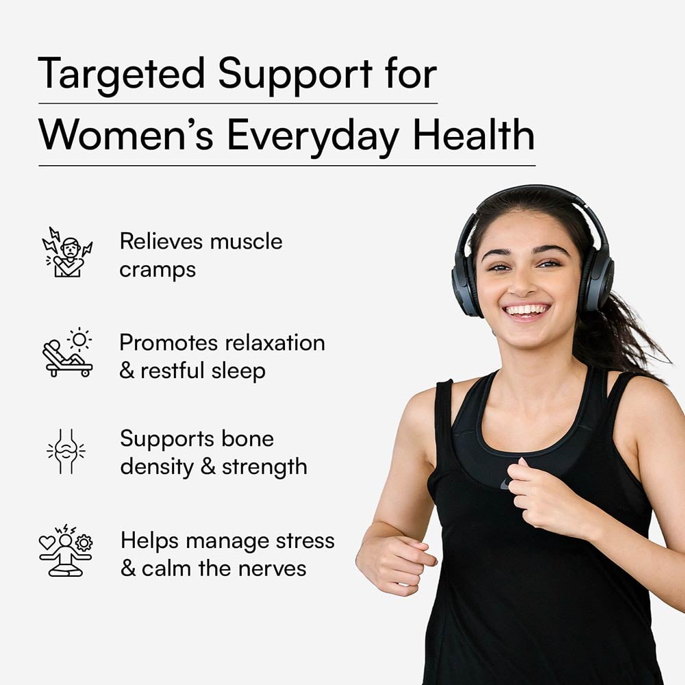 6 - HealthKart HK Vitals Magnesium Glycinate,  Unflavoured - Women  120 tablet(s)